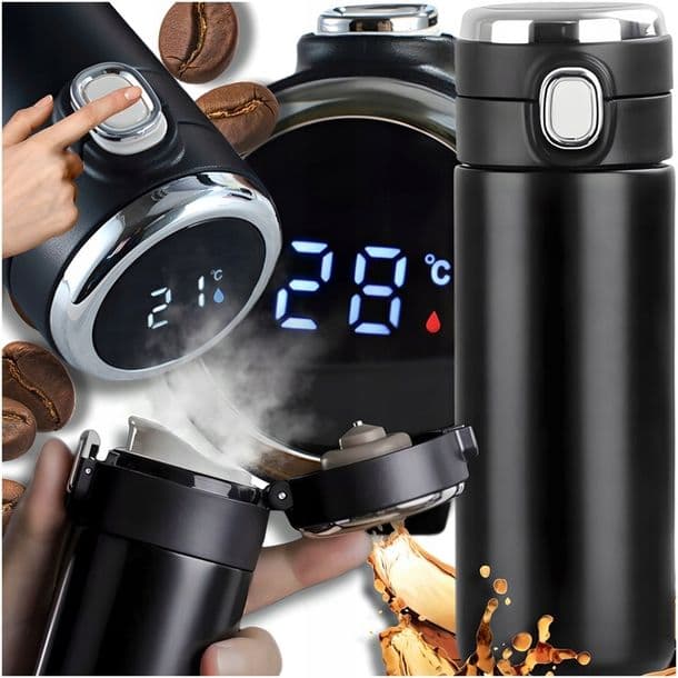 Kubek termiczny z wyświetlaczem LCD 420ml